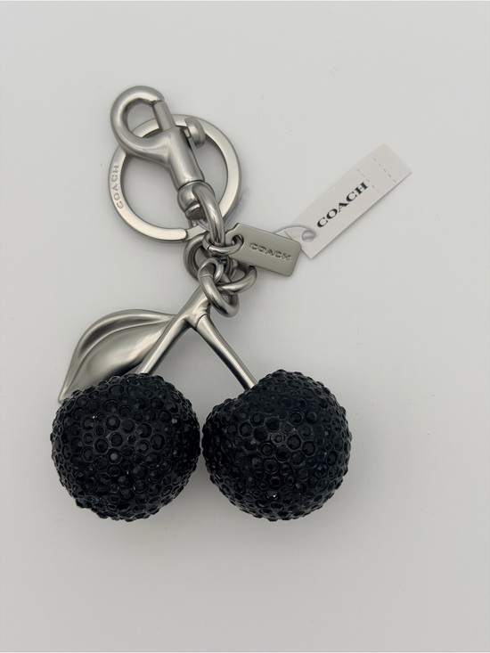 Coach Accessories - COACH Black Crystal Cherry Key Ring Charm CCD32